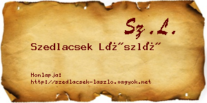 Szedlacsek László névjegykártya
